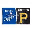 Los Angeles Dodgers vs Pittsburgh Pirates P House Divided Flag 3FTX 5FT