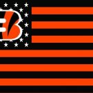 Cincinnati Bengals with US stars and stripes Flag 3FTx5FT