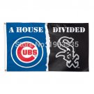 Chicago Cubs vs. Chicago White Sox House Divided Banner Flag 3x5 ft