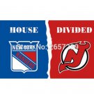 New York Rangers New Jersey Devils House Divided Flag150X90CM