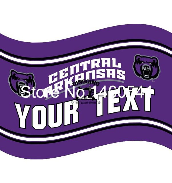 Central Arkansas Bears YOUR TEXT Flag 3ft x 5ft Polyester  Banner Flying
