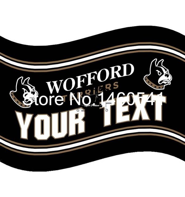 Wofford Terriers YOUR TEXT Flag 3ft x 5ft Polyester  Banner Flying