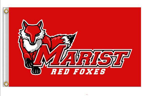 Marist Red Foxes Flag 3ft x 5ft Polyester  Banner Marist Red Foxes Flying