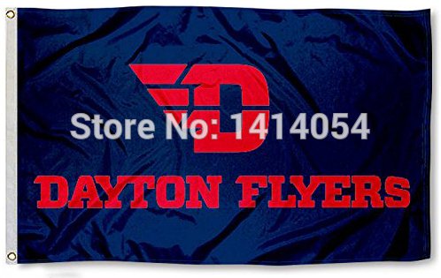 Dayton Flyers Red Letters Flag   3X5FT Banner 100D Polyester grommets custom009