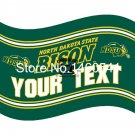 North Dakota State Bison YOUR TEXT Flag 3ft x 5ft Polyester  Banner Flying