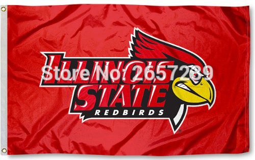 Illinois State Redbirds ISU Flag 3x5FT100%  Polyester brass grommets custom66