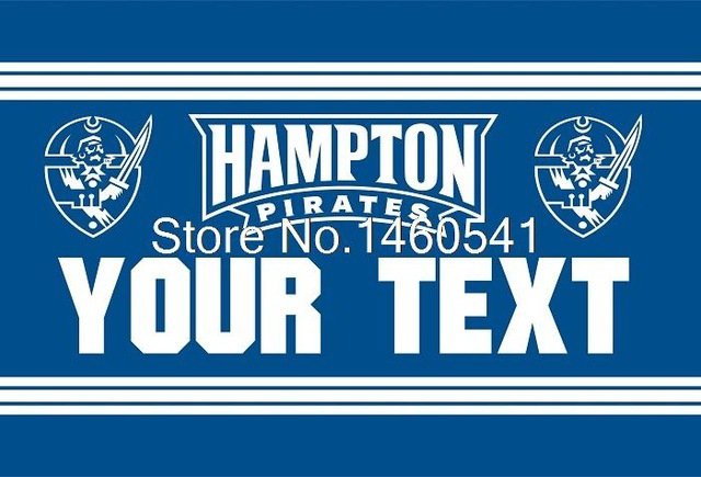 Hampton Pirates YOUR TEXT Flag 3ft x 5ft Polyester  Banner Flying