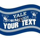 Yale Bulldogs YOUR TEXT Flag 3ft x 5ft Polyester  Banner Flying