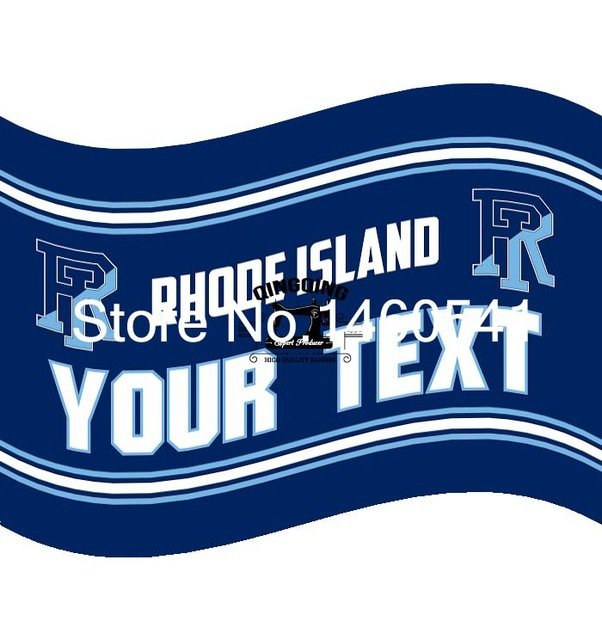 Rhode Island Rams YOUR TEXT Flag 3ft x 5ft Polyester Banner Flying