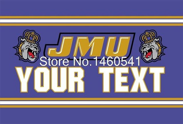 James Madison Dukes YOUR TEXT Flag 3ft x 5ft Polyester  Banner Flying
