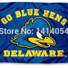 Delaware Fightin Blue Hens Flag 3ft x 5ft Polyester  Banner Flying