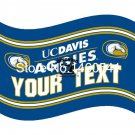 California Davis Aggies YOUR TEXT Flag 3ft x 5ft UC Davis Aggies Flying