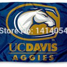 Cal Davis Aggies UC University Flag  3X5FT  100D Polyester grommets custom009