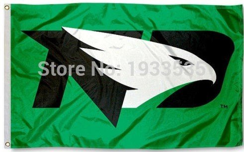 North Dakota Fighting Hawks New Logo Flag Large 3x5 FT