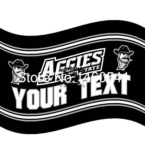 New Mexico State Aggies YOUR TEXT Flag 3ft x 5ft Polyester  Banner