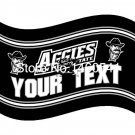 New Mexico State Aggies YOUR TEXT Flag 3ft x 5ft Polyester  Banner