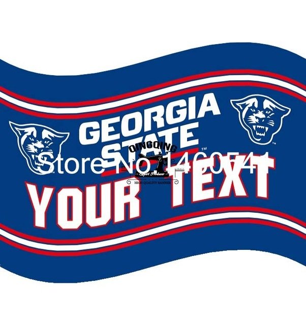 Georgia State Panthers YOUR TEXT Flag 3ft x 5ft Polyester  Banner Flying