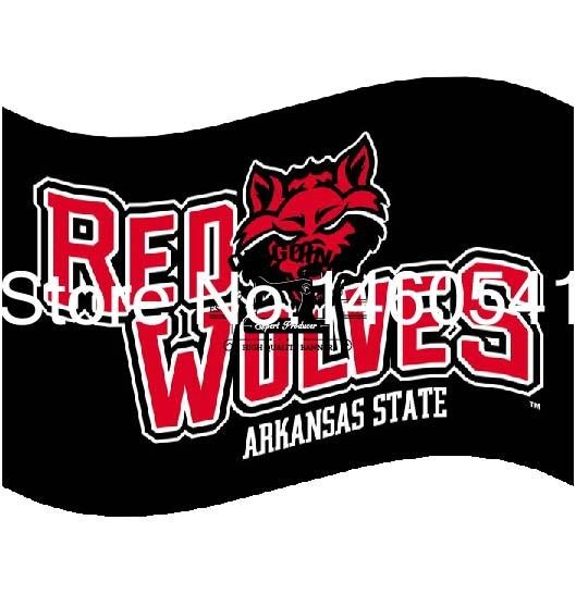 Arkansas State Red Wolves Flag 3ft x 5ft Polyester Banner Flying