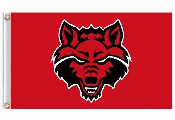 Arkansas State Red Wolves flag 3X5FT 90x150cm 100% Polyester banner Flying