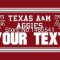 Texas A&M Aggies YOUR TEXT Flag 3ft x 5ft Polyester Banner Flying