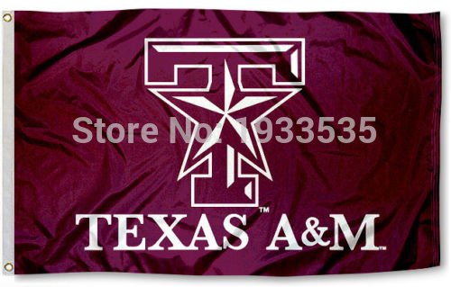 Desert Cactus Texas A&M University Flag Aggies TAMU Flags Banners 100% Polyester Indoor Outdoor 3x5 (Style 1 - View #2