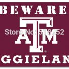Texas A&M Beware Aggies Country Flag 3x5 FT Polyester Custom flag grommets 6038