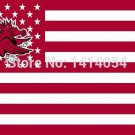 South Carolina Gamecocks with stripes and stars Flag 150X90CM  3X5FT