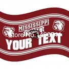 Mississippi State Bulldogs YOUR TEXT Flag 3ft x 5ft Polyester  Banner Flying