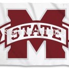 Mississippi State Bulldogs WHITE Flag 150X90CM  flag brass grommets 001