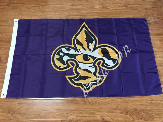 Lsu Tigers Flag 3ftx5ft Banner 100d Polyester Flag