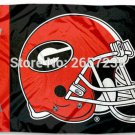 Georgia Bulldogs College Helmet Flag 3x5FT100% Polyester brass grommets custom66