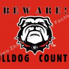 University Of Georgia Flag  BEWARE BULLDOG COUNTRY 3ft X 5ft Polyester