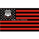 Georgia Bulldogs USA Stripe Star Banner Fan Flag 3X5FTustom  banner