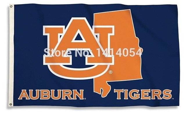 Auburn Tigers STATE OUTLINE flag 150X90CM 3X5FT Banner