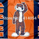 Auburn Tigers White Flag 150X90CM  100D Polyester grommets custom009