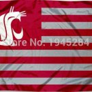 Washington State Cougars Striped Flag 3x5ft 150x90cm New Polyester Flag Banner