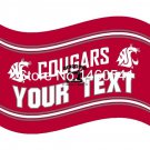 Washington State Cougars YOUR TEXT Flag 3ft x 5ft Polyester Banner Flying