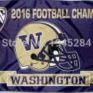 Washington Huskies 2016 PAC 12 Champs Flag 3x5ft 150x90cm New Polyester Flag