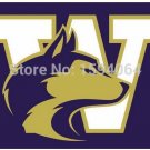 Washington Huskies flag 3ftx5ft Banner 100D Polyester Flag metal Grommets