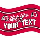Utah Utes YOUR TEXT Flag 3ft x 5ft Polyester Banner Flying