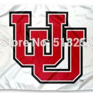 Utah Utes Whiteout Retro Flag 3x5 FT  100D Polyester Custom flag grommets 6038