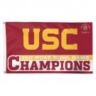 USC Trojans 2017 Rose Bowl Champions Indoor Outdoor High Quality Flag 3X5 FT