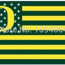 Oregon Ducks logo flag with star stripes 3ftx5ft Banner 100D Polyester Flag
