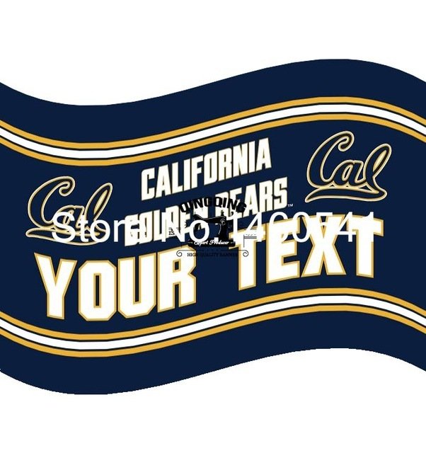 California Golden Bears YOUR TEXT Flag 3ft x 5ft Polyester  Banner Flying
