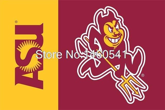 Arizona State Sun Devils Wordmark Flag 3ft x 5ft Sun Devils Banner Flying