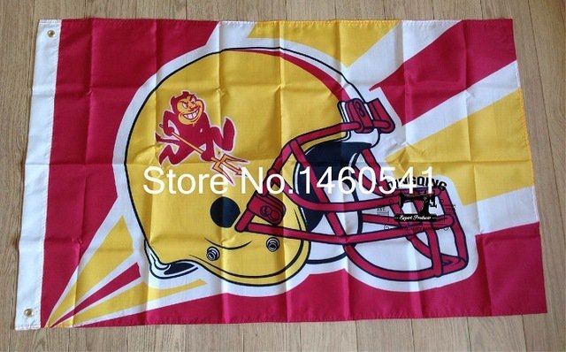 Arizona State Sun Devils Helmet Flag 3ft x 5ft  Arizona State Sun Devils Flying