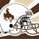 Wyoming Cowboys Helmet Flag 3ft x 5ft Polyester Banner Wyoming Cowboys Flying