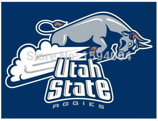 Utah State Aggies flag 3ftx5ft Banner 100D Polyester Flag metal Grommets