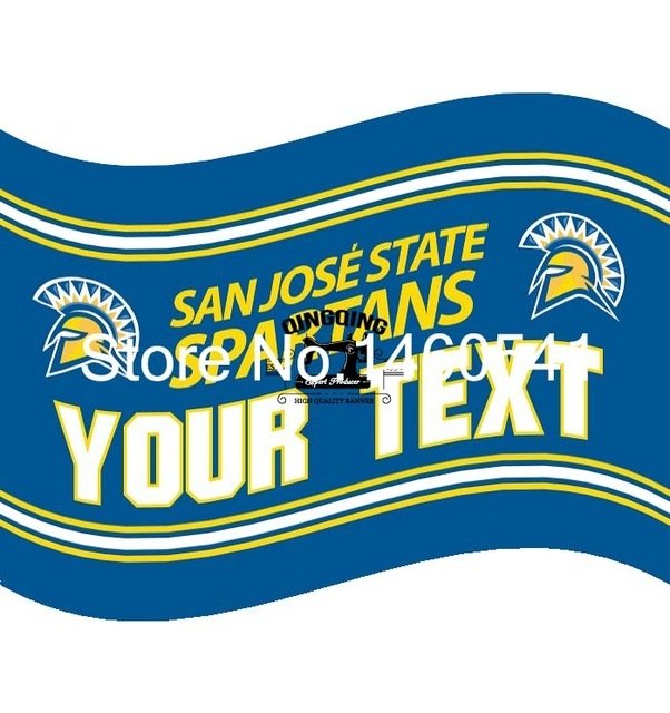 San Jose State Spartans YOUR TEXT Flag 3ft x 5ft Polyester  Banner Flying