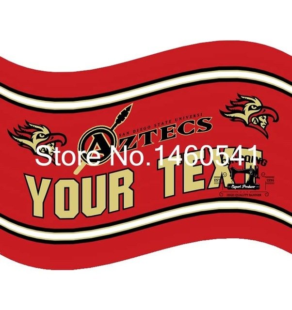 San Diego State Aztecs Your Text Personality Flag 3ft x 5ft Polyester  Flyin